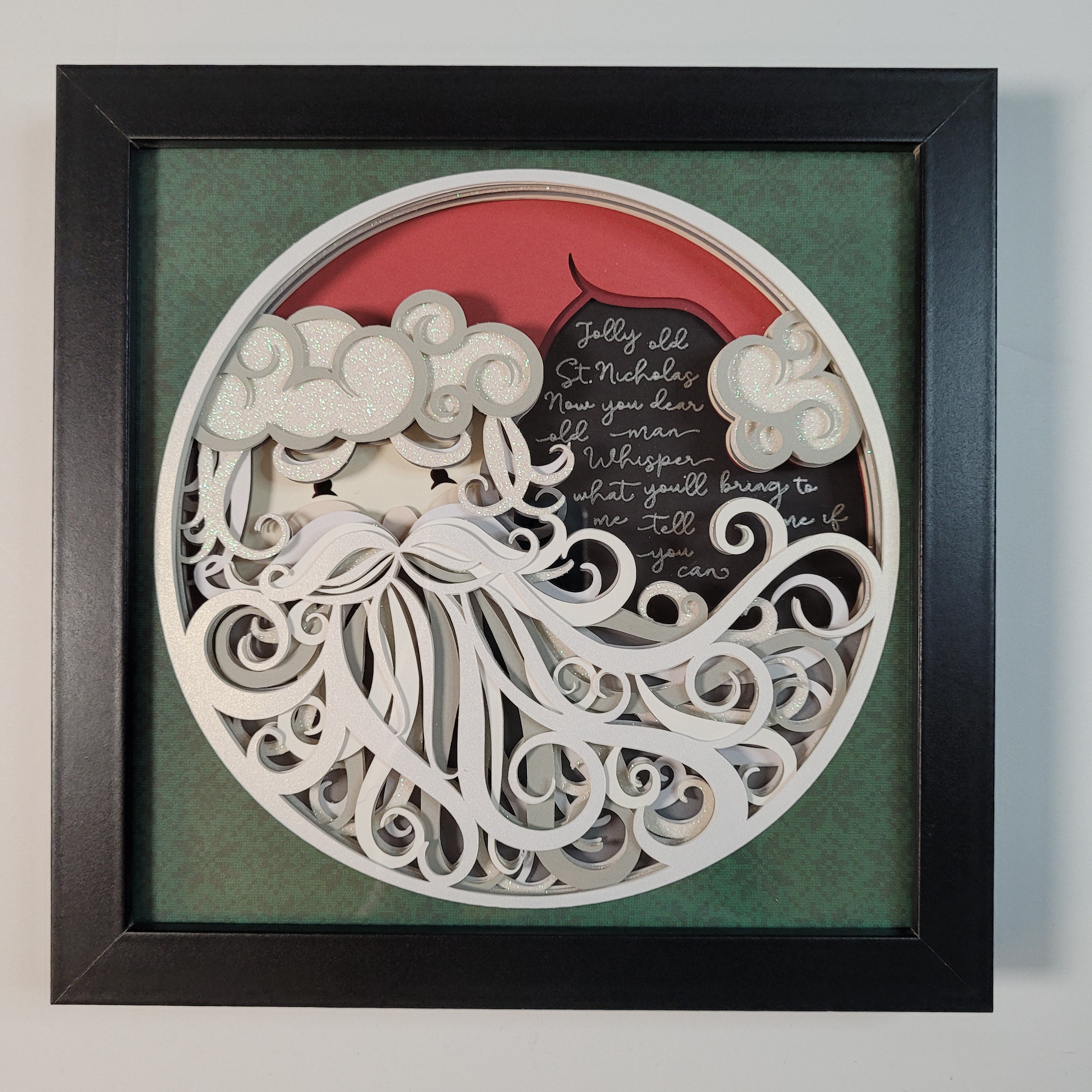 Jolly Old Santa shadow box