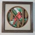 Winter Cardinal shadow box