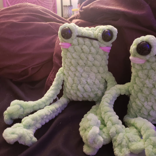 Leggy Frog Crochet Plush: Handmade