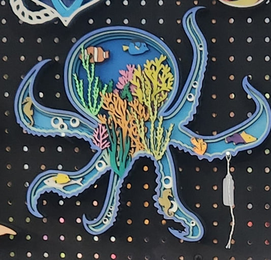 Wooden Layered Octopus Large