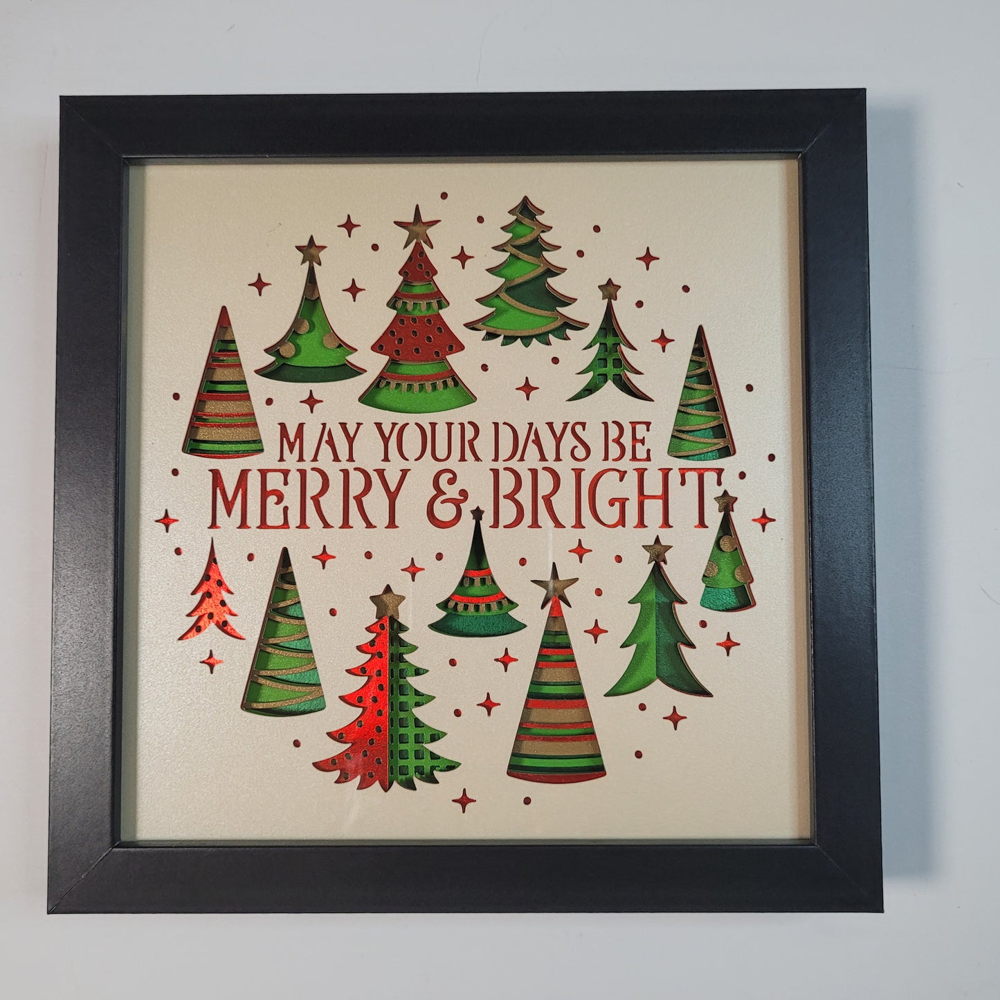 Merry and Bright shadow box