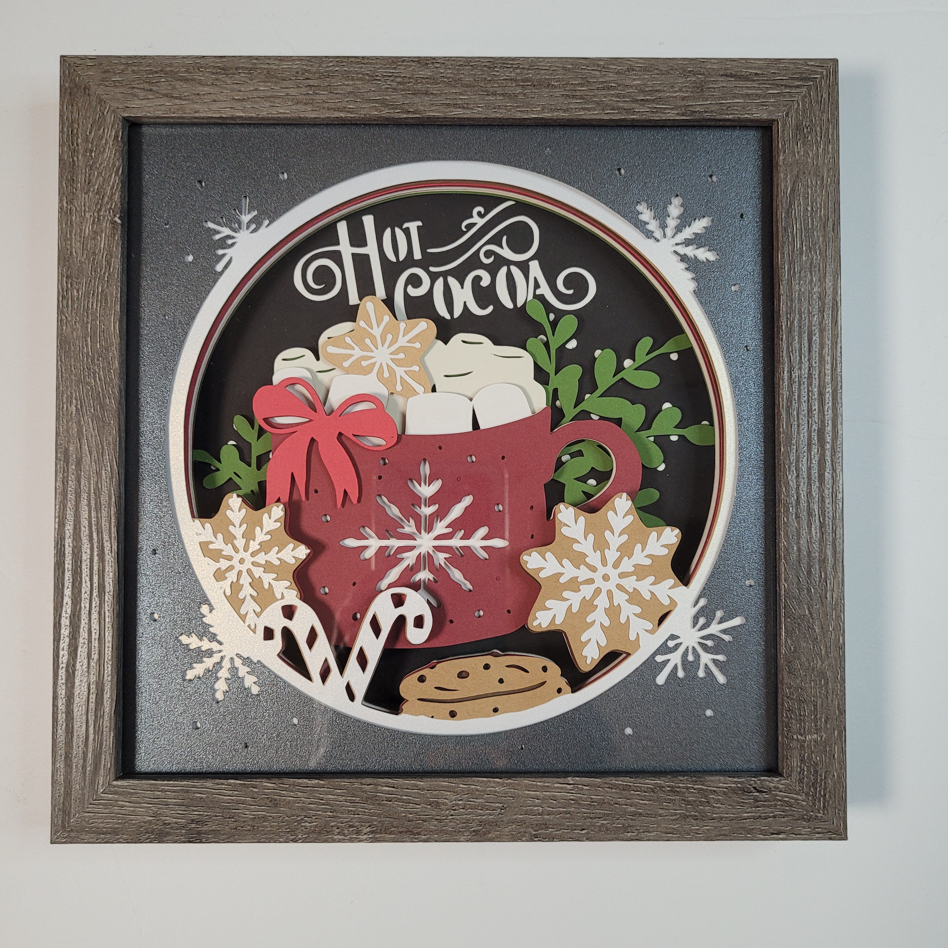 Hot Cocoa shadow box