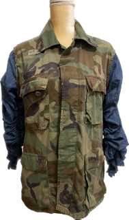 Army AC/DC jean sleeve jacket