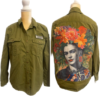 Army Green Frieda button down - 1