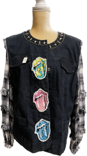 Rolling Stones jacket flannel sleeves
