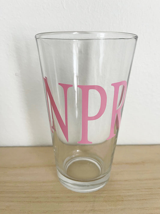 NPR Pink Vinyl 16 oz. Pint Glass