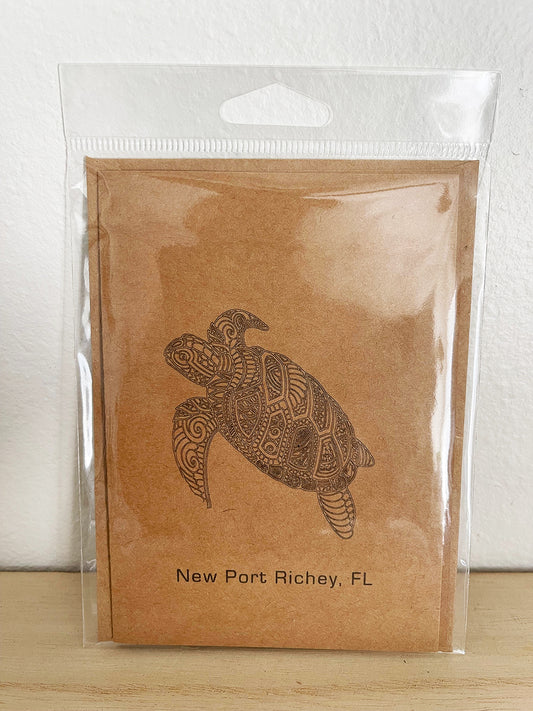 New Port Richey, FL - Turtle (Small Kraft Card)