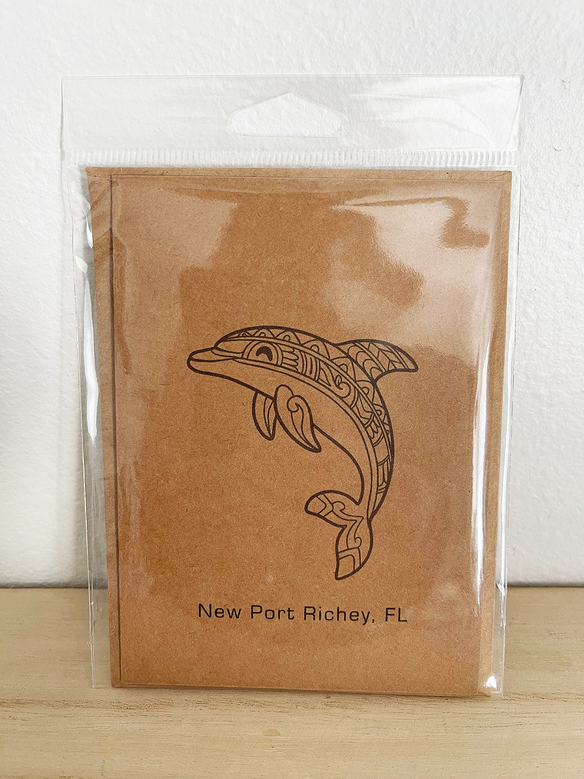 New Port Richey, FL - Dolphin (Small Kraft Card)