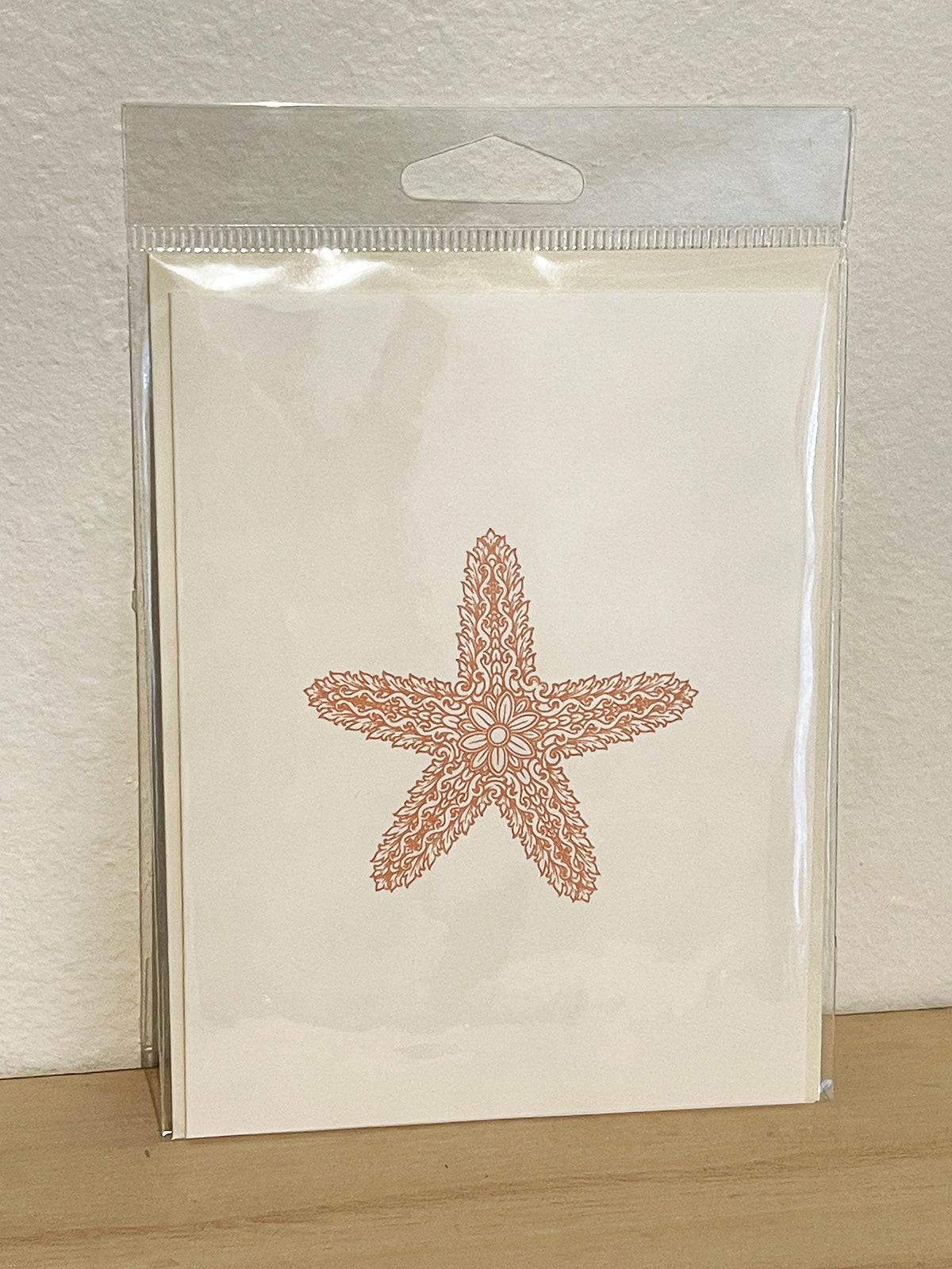 Starfish on Ivory Card with Matching Envelope