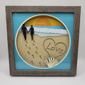 Couple on Beach 3D shadow box