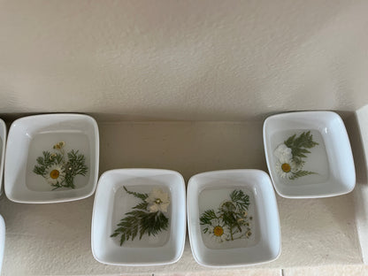 Floral Square Trinket Dishes