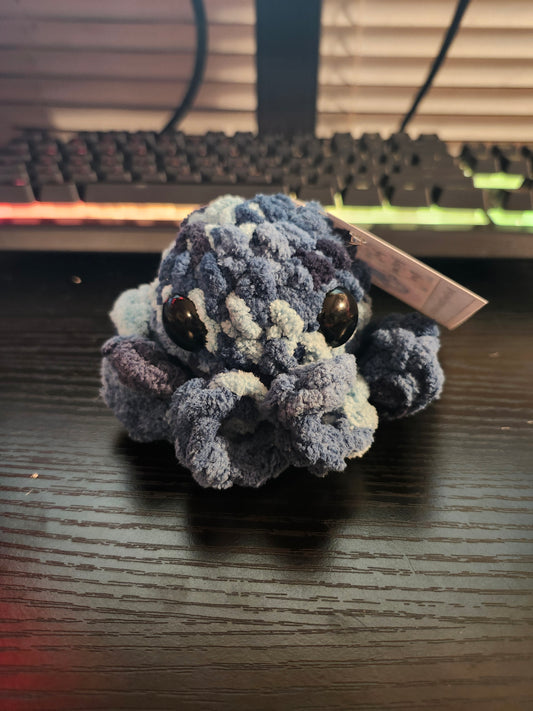 Blue/Navy Octopus Crochet Plush: Handmade