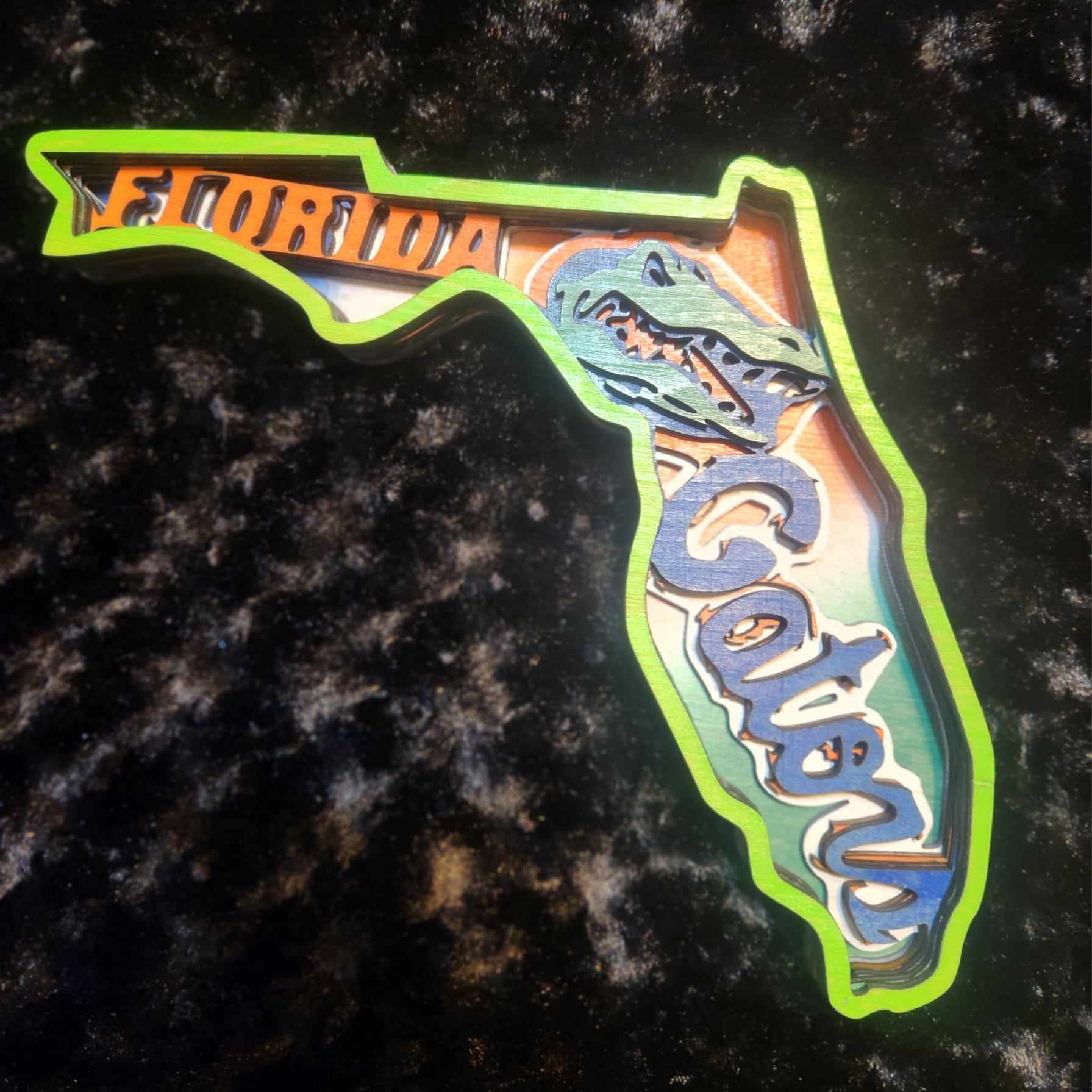 Wooden Layered Florida Gators hanging wall art