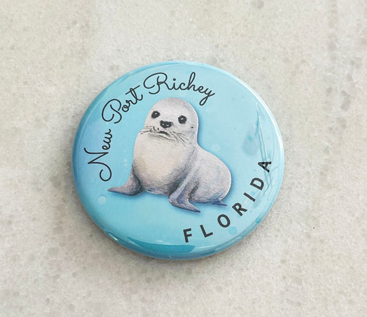 BABY SEAL - New Port Richey, FL 2.25" Round Metal Magnet