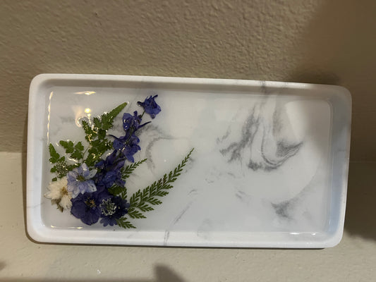 Floral Ceramic Rectangle Trays