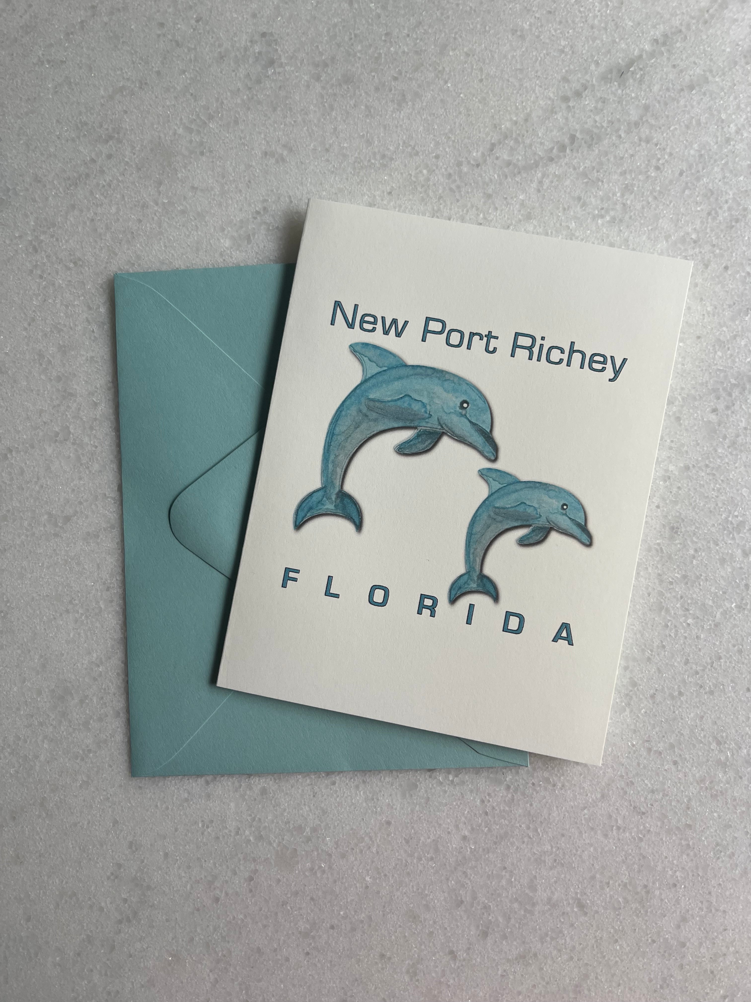 Two Dolphins – New Port Richey, FL (Small Card)