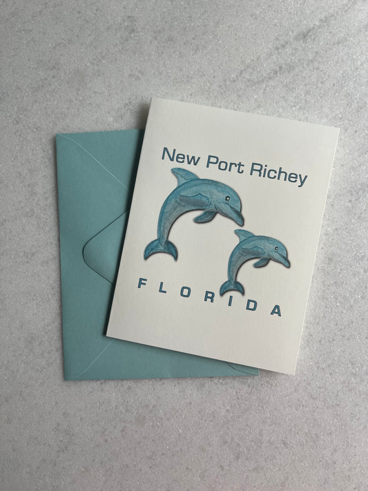 Two Dolphins – New Port Richey, FL (Small Card)