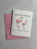 Two Flamingos – New Port Richey, FL (Small Card)