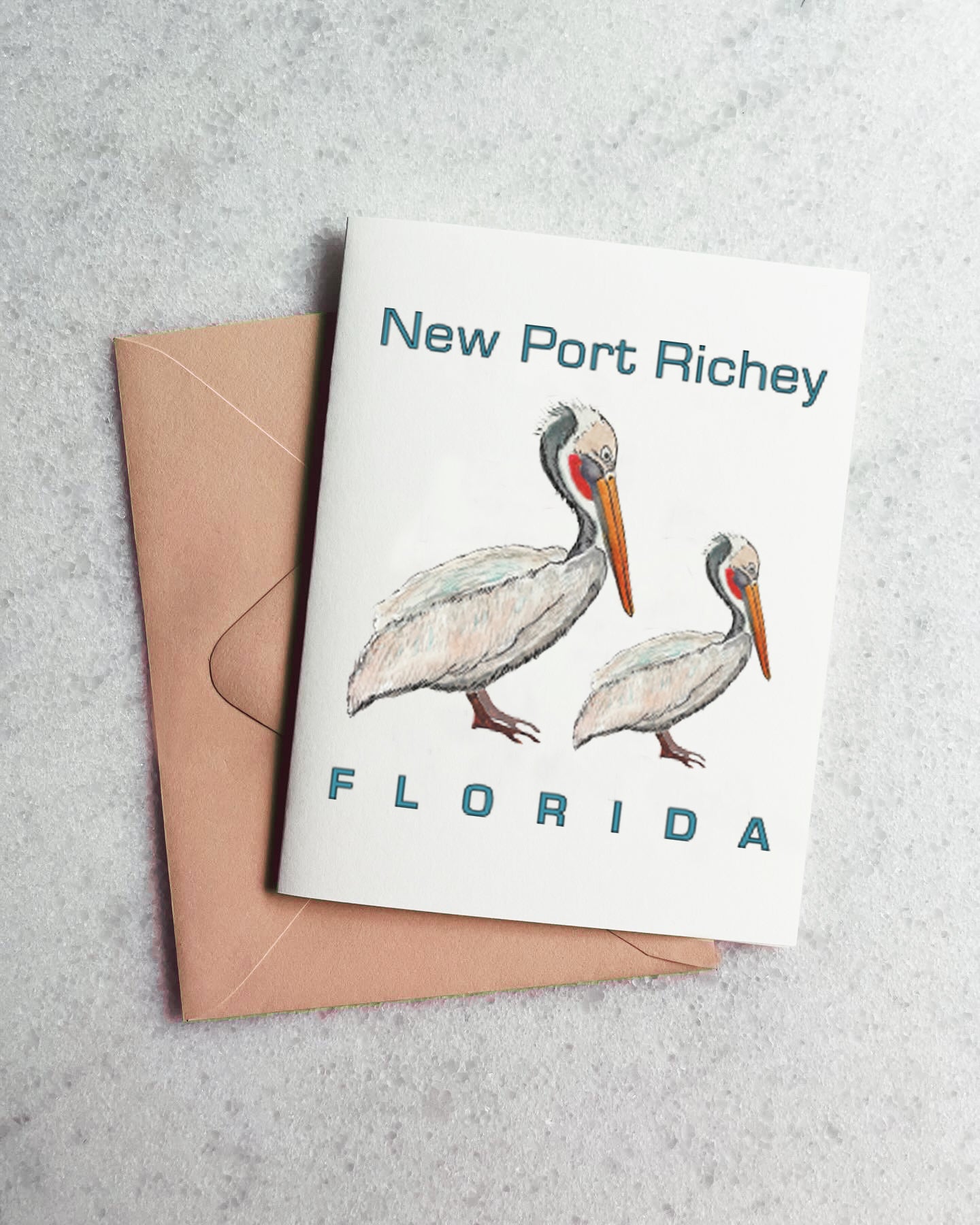 Two Pelicans – New Port Richey, FL (Small Card)