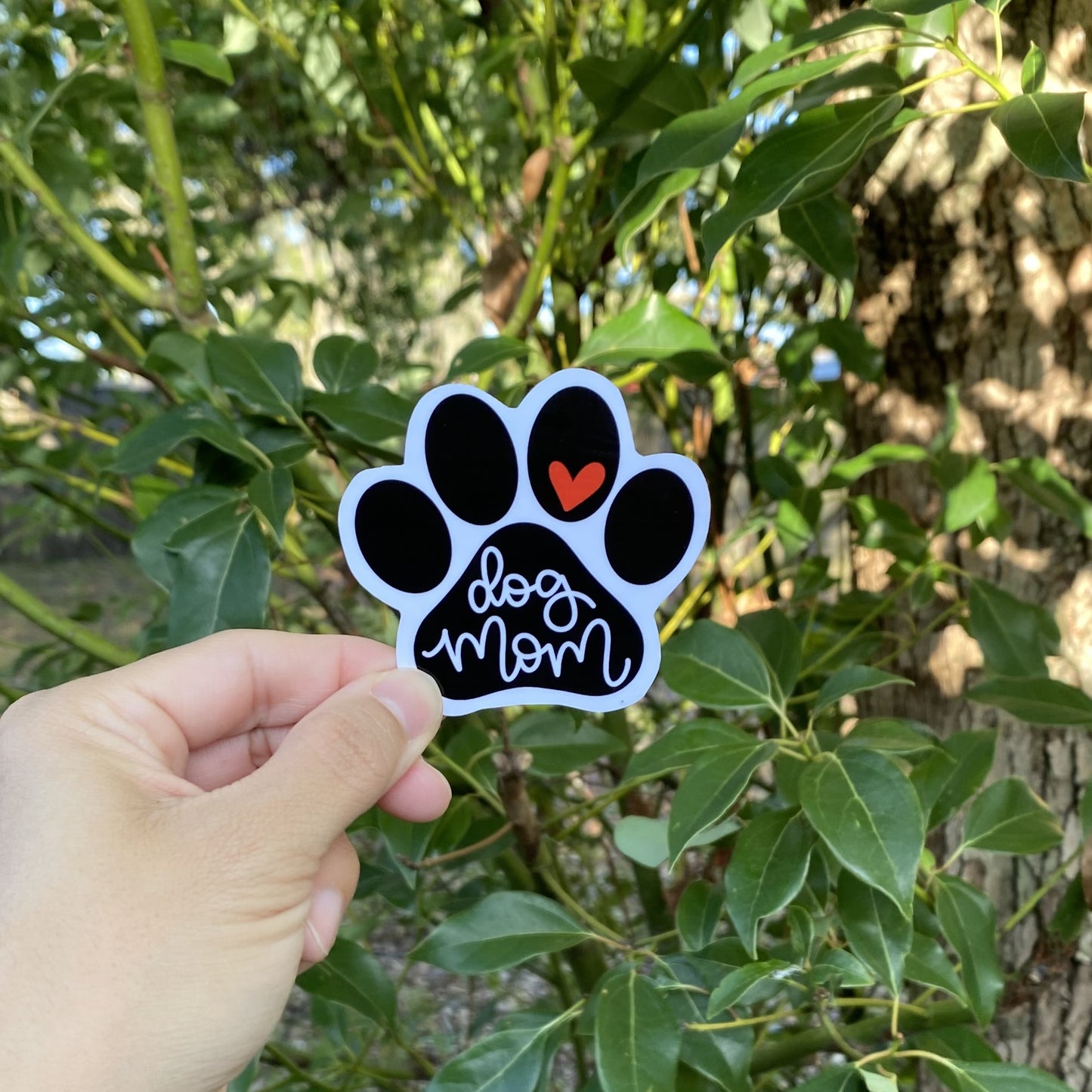 Dog Mom Paw Print Sticker