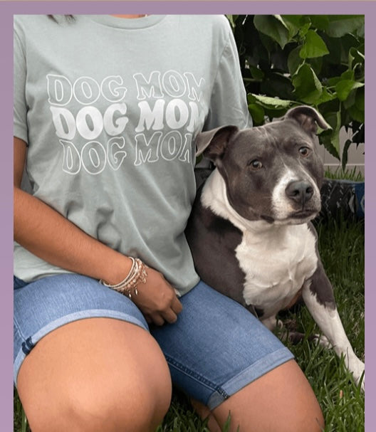 Teal Dog Mom T-Shirt