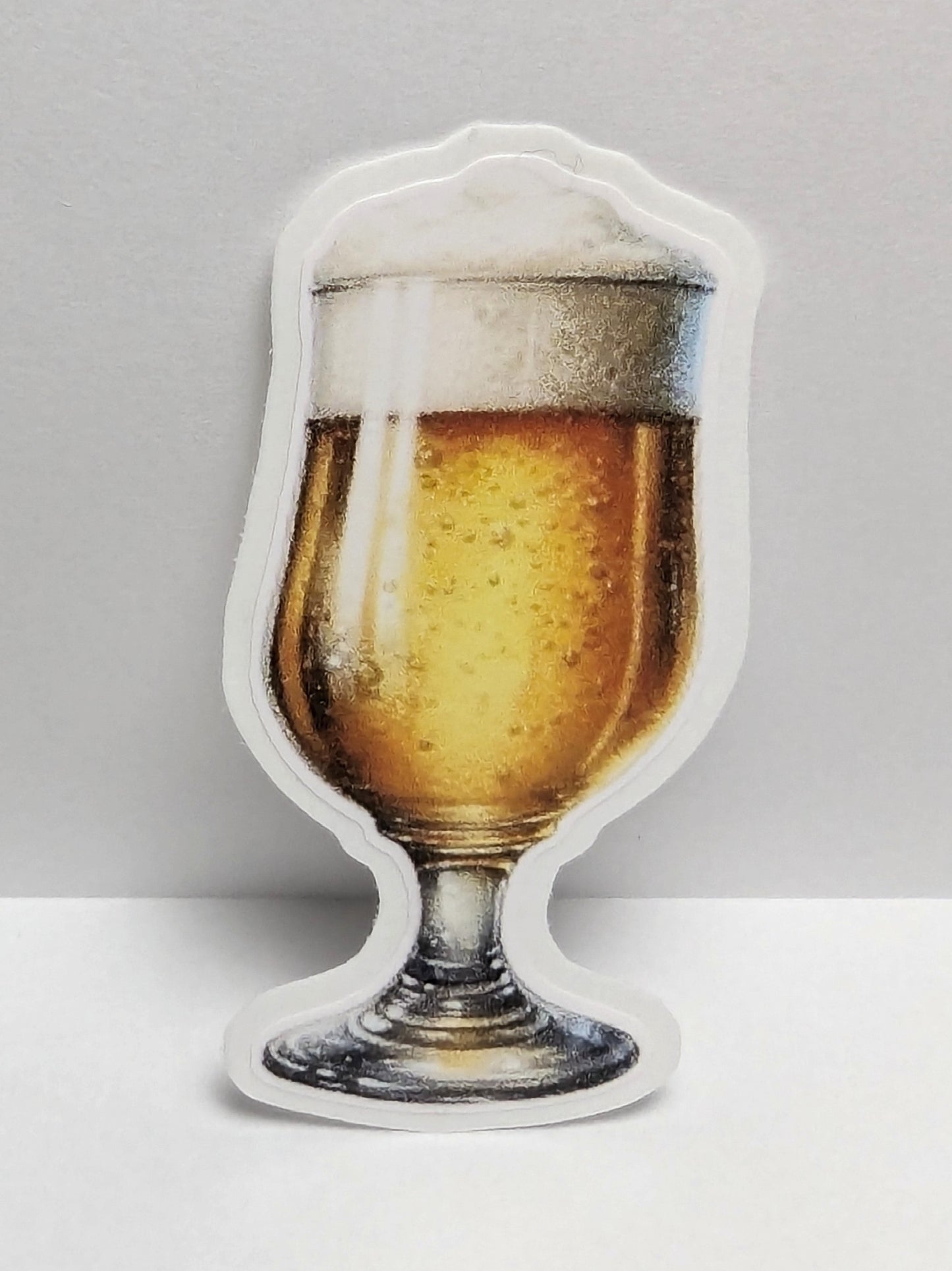 Watercolor Beer in a Tulip Glass Vinyl Sticker