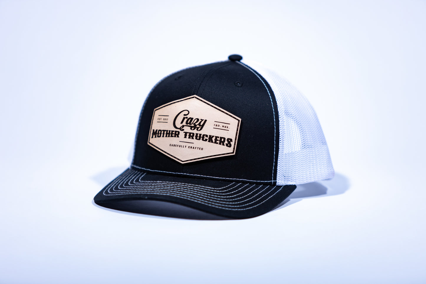 Black/White Icon Logo Trucker Hat - ADULT