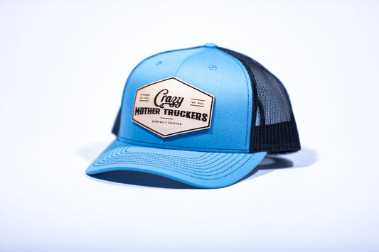 Blue/Black Icon Logo Trucker Hat - ADULT