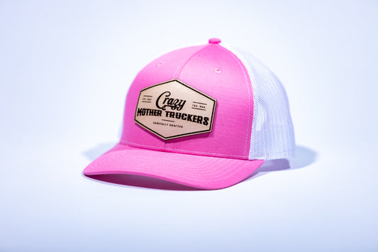 Pink/White Icon Logo Trucker Hat - ADULT