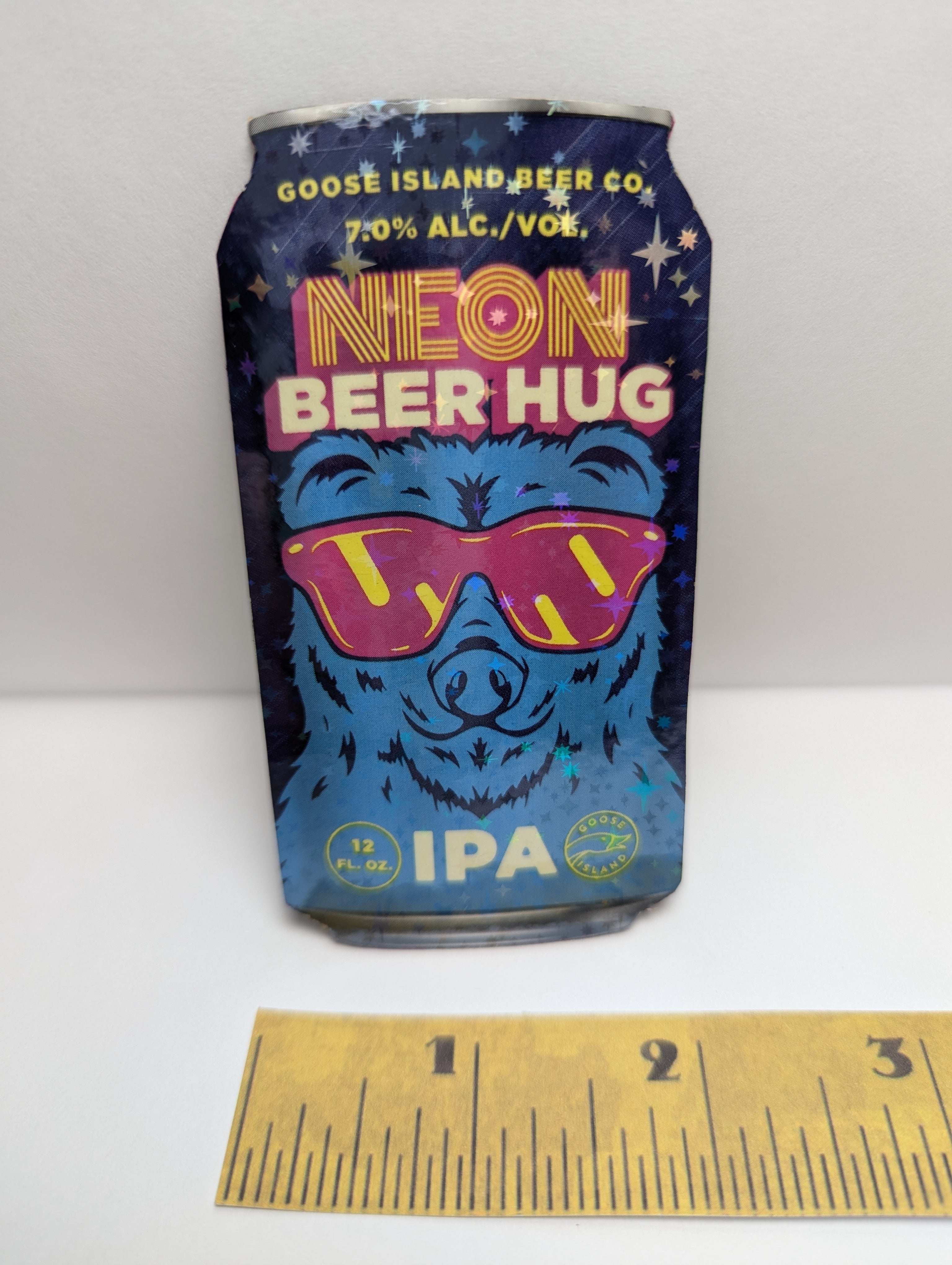 Upcycled Goose Island Neon Beer Hug Beer Magnet