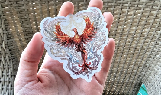 Phoenix In Flight Waterproof Vinyl Decal Sticker