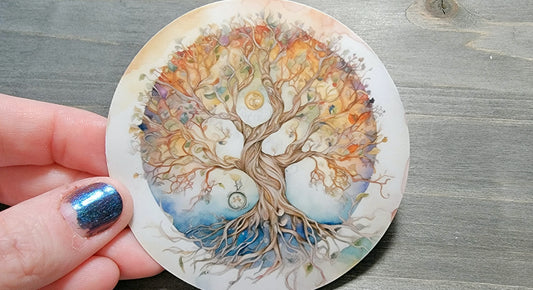 3" Watercolor Tree of Life Waterproof Vinyl Decal