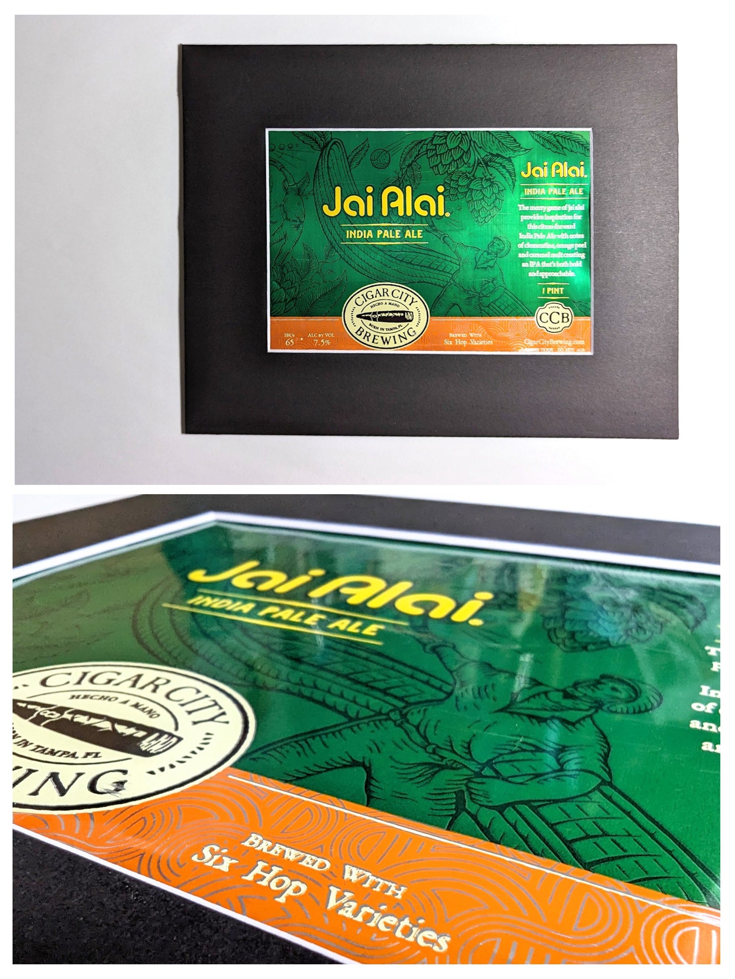 Upcycled Cigar City Jai Alai Matted Beer Can