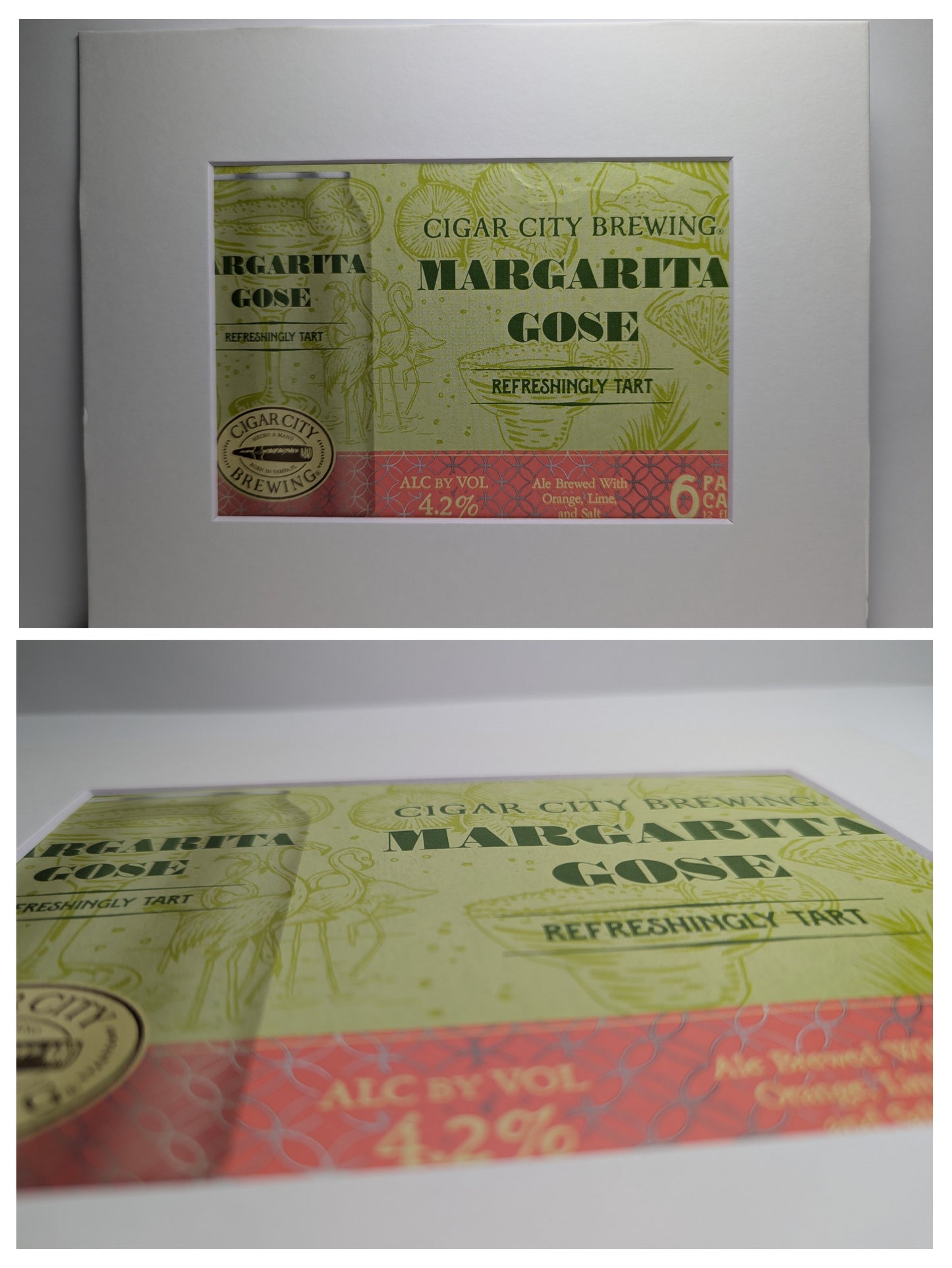 Upcycled Cigar City Margarita Gose Matted Beer Packaging