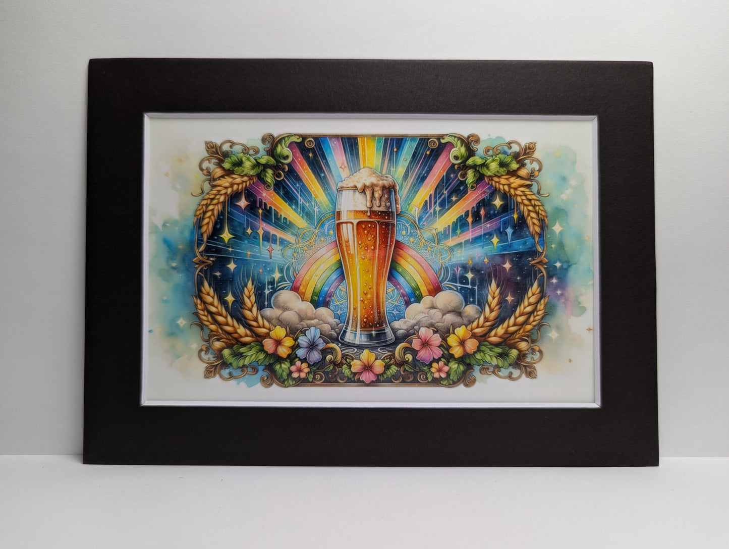 Rainbow Beer Matted Print 5" x 7"