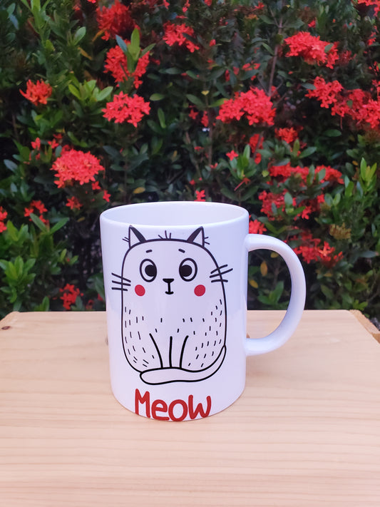 Cat lovers coffe mug "Moew moew" 15oz