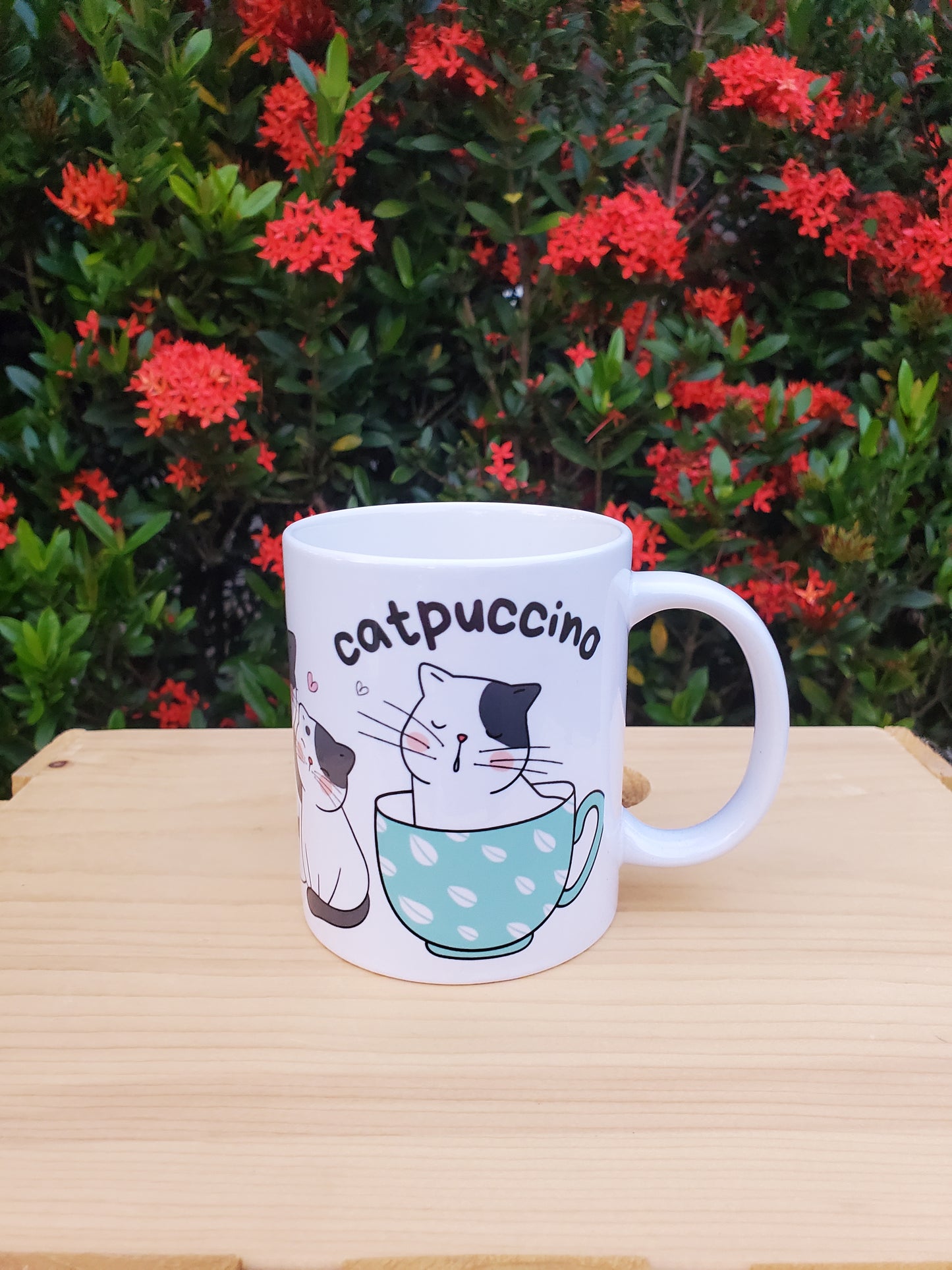 Cat lovers catppuccino coffe mug 12 oz