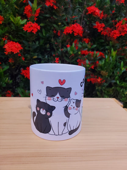 Cat lovers catppuccino coffe mug 12 oz