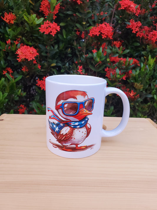 Patriotic 4 of July USA coffee lovers coffee mug 12 oz