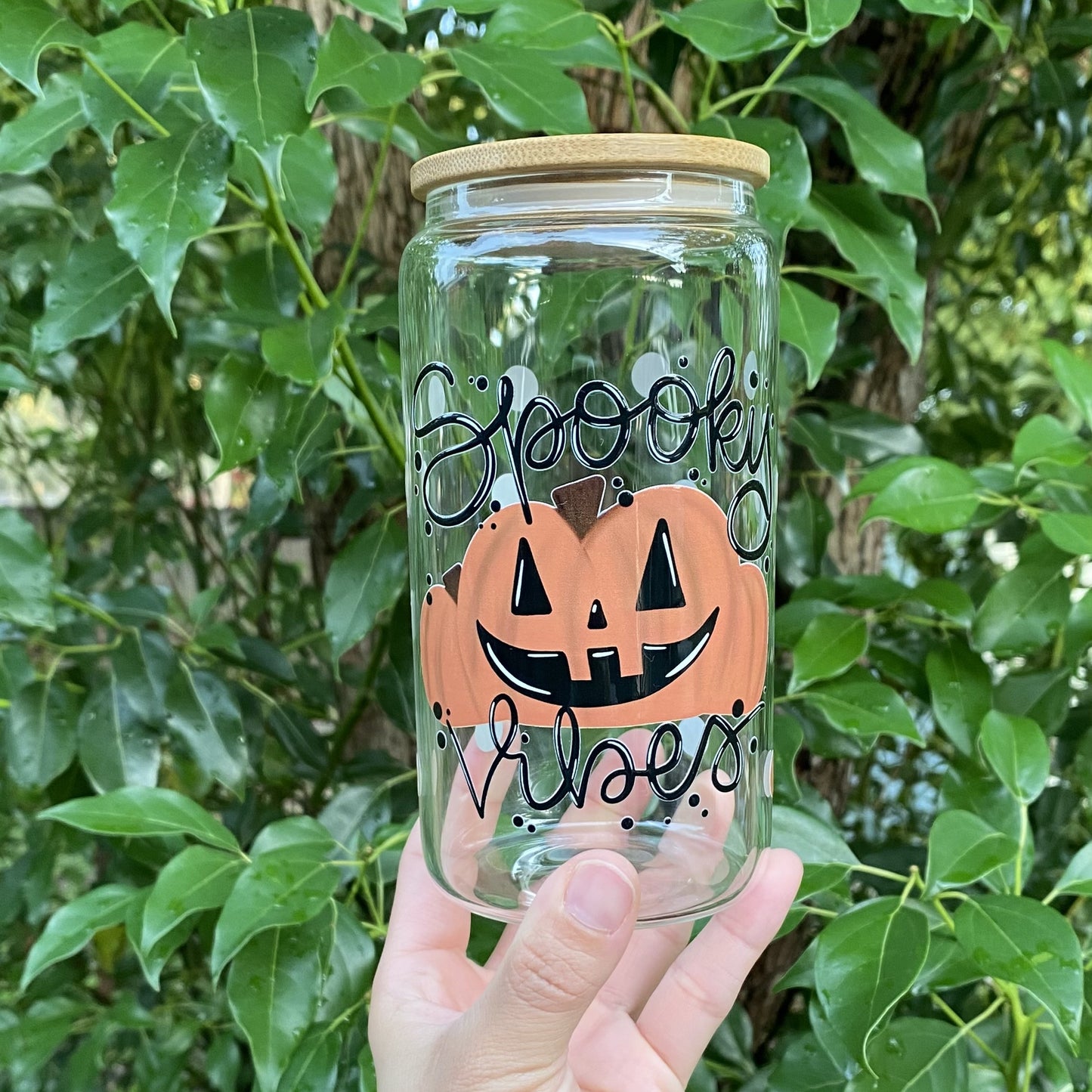 Spooky Vibes 16oz Glass Can