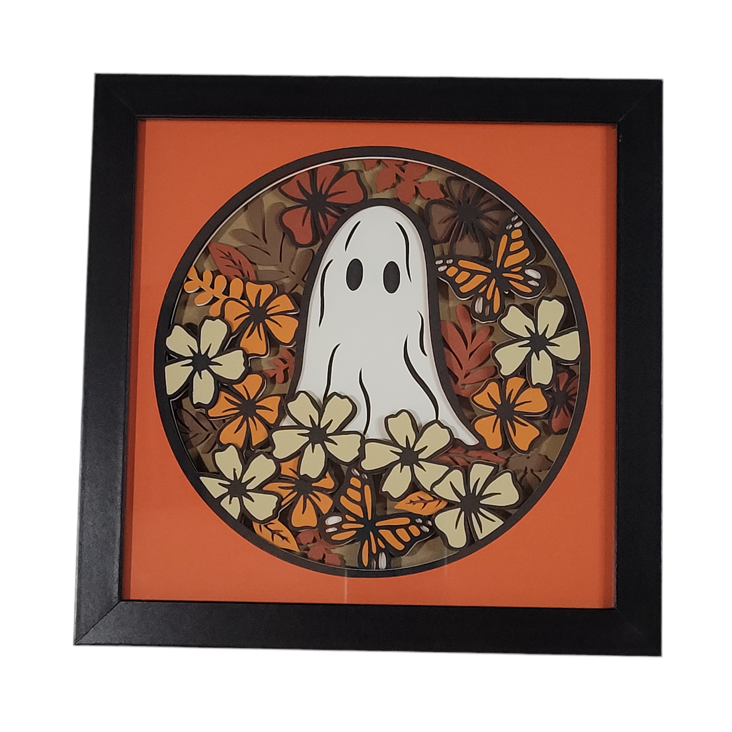 3D Floral ghost shadow box