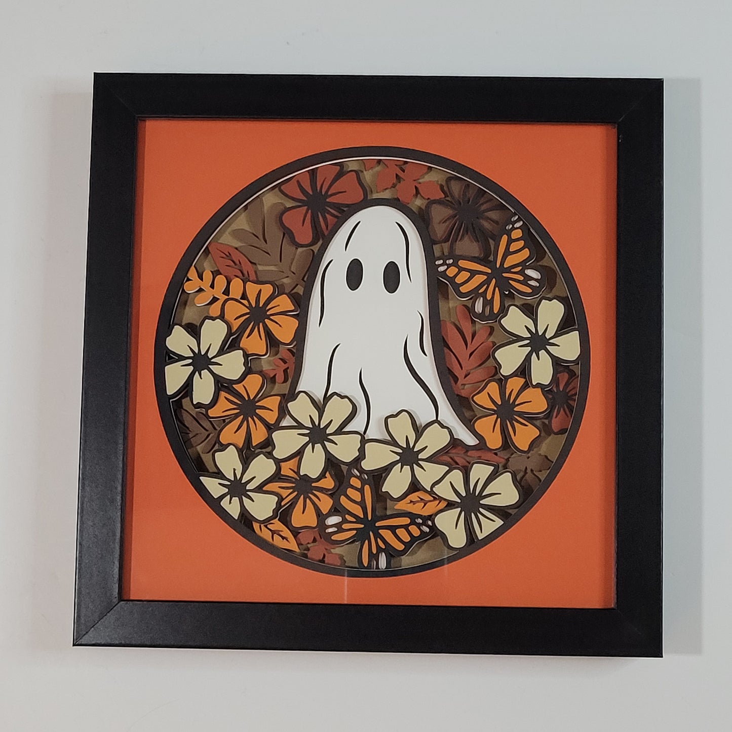 3D Floral ghost shadow box