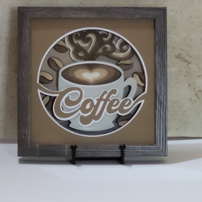 3D Coffee shadow box