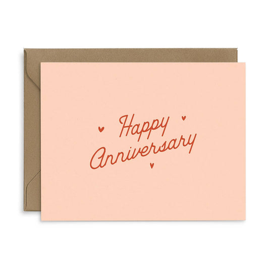 Happy Anniversary Hearts Greeting Card