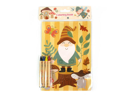 Garden Gnomes Coloring Books with Crayons Party Favors