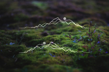 Mirrored Pair of Line Art Mountains Vinyl Decals | 273P