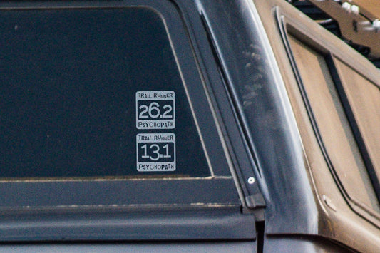 Trail Runner Psychopath Distance Runner Badge Vinyl Decal | 288