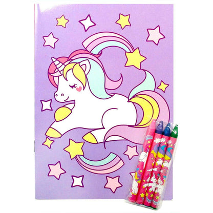 Unicorn Coloring Books with Crayons Party Favors