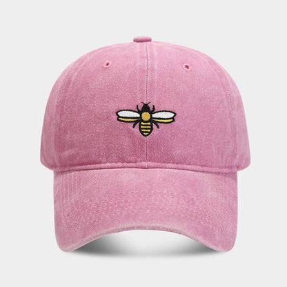 Bee Embroidery Baseball Cap -  Outdoor Sun Hat