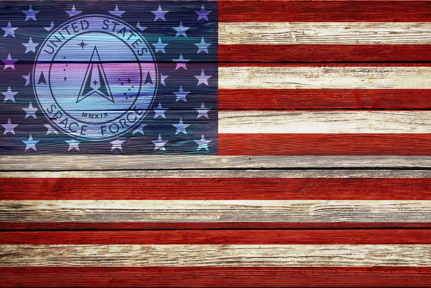 American Flag Space Force Star Union Vinyl Decal or Stencil | 306
